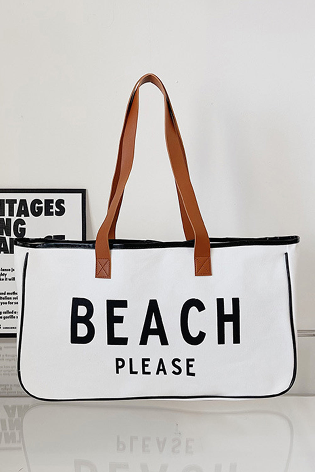 Ryan Beach Please Canvas Tote LuxuryLifeWay Online Store