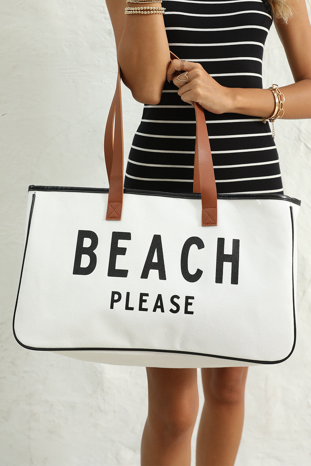 Ryan Beach Please Canvas Tote LuxuryLifeWay Online Store