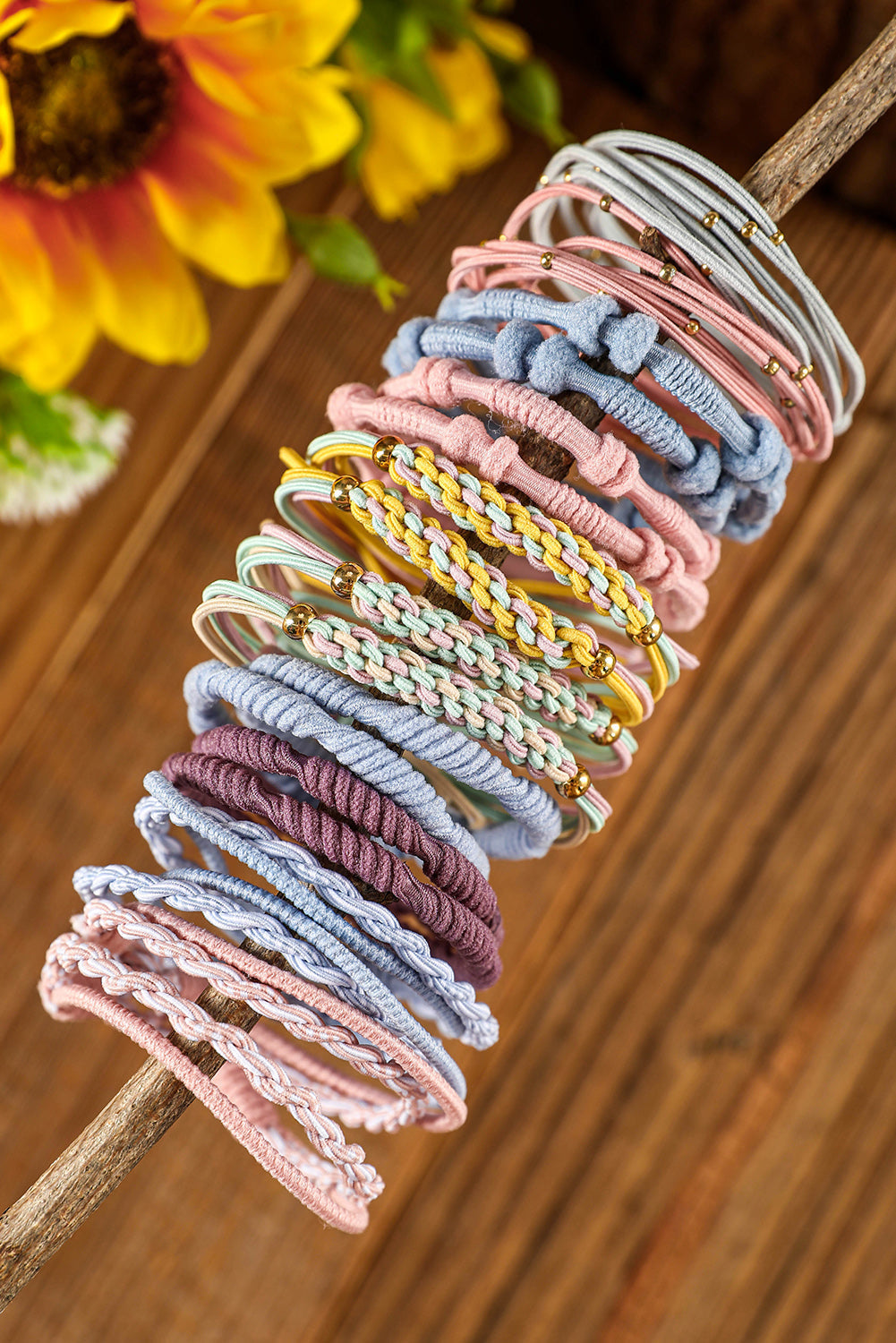 10pcs Pink Knotted Hair Ties LuxuryLifeWay Online Store