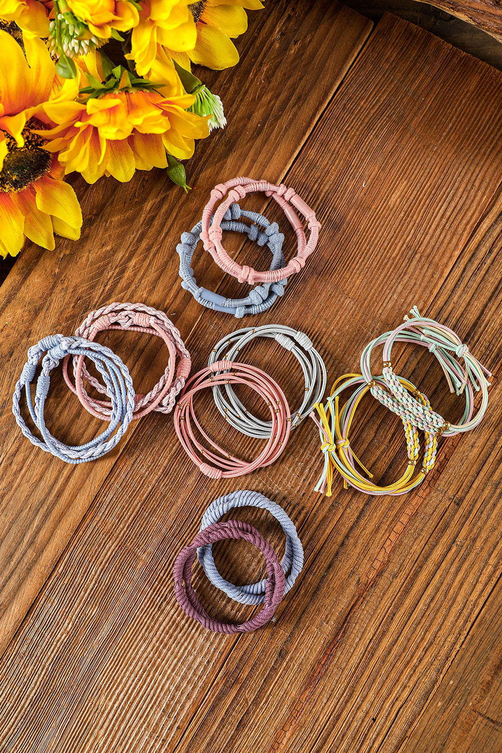 10pcs Pink Knotted Hair Ties LuxuryLifeWay Online Store