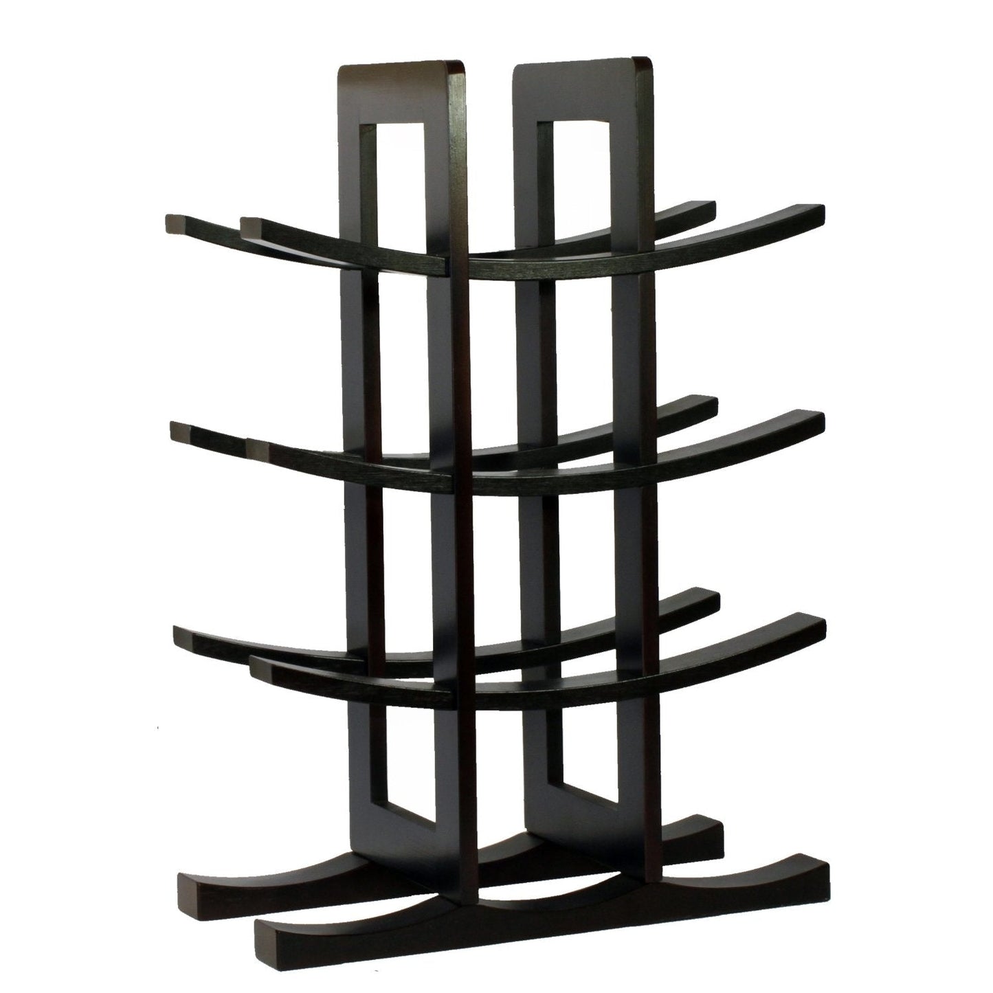 12-Bottle Wine Rack in Dark Espresso Finish Bamboo LuxuryLifeWay Online Store