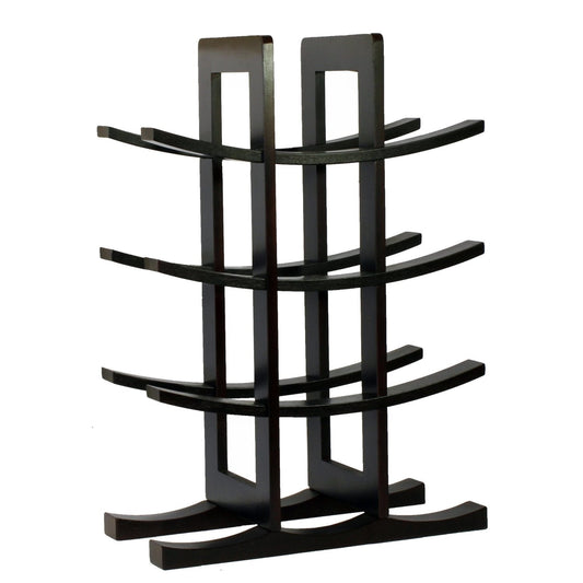 12-Bottle Wine Rack in Dark Espresso Finish Bamboo LuxuryLifeWay Online Store