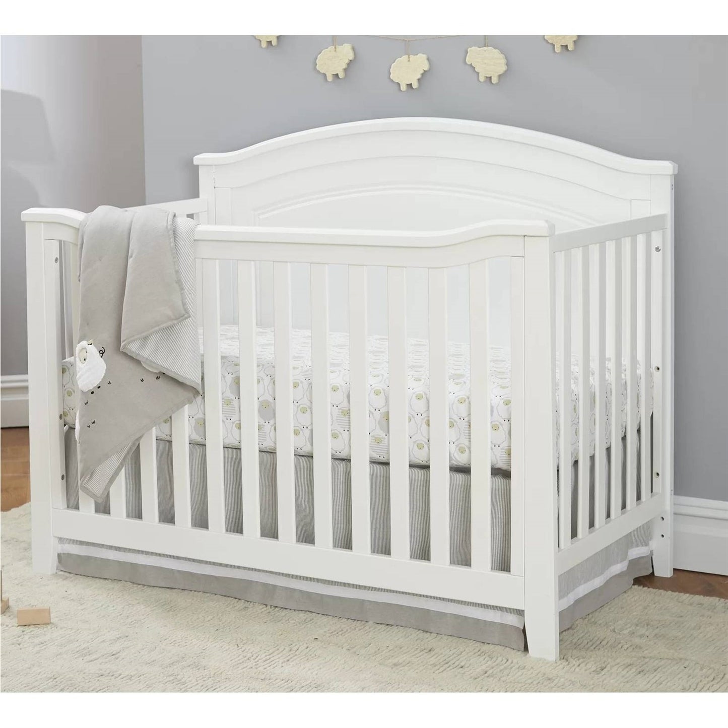 SF Home Solid Wood Convertible Crib in White - Toddler Bed Sold Separately LuxuryLifeWay Online Store
