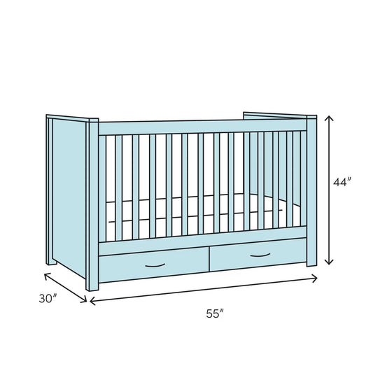 SF Home Solid Wood Convertible Crib in White - Toddler Bed Sold Separately LuxuryLifeWay Online Store