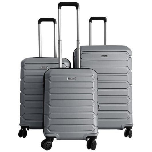 3-Piece Hardside Luggage Set Lightweight Hardside Suitcases with 8-Spinner Wheels-Blue LuxuryLifeWay Online Store