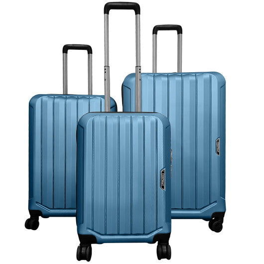 3-Piece Hardside Luggage Set (20/24/28 Inch) Lightweight with 3-Digital Lock-Blue LuxuryLifeWay Online Store