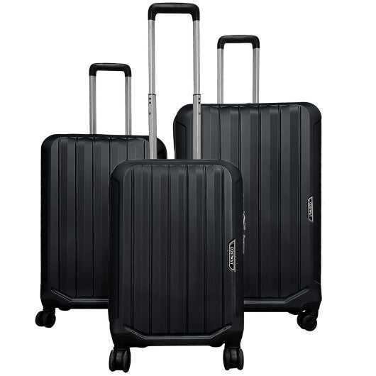 3-Piece Hardside Luggage Set (20/24/28 Inch) Lightweight with 3-Digital Lock-Blue LuxuryLifeWay Online Store