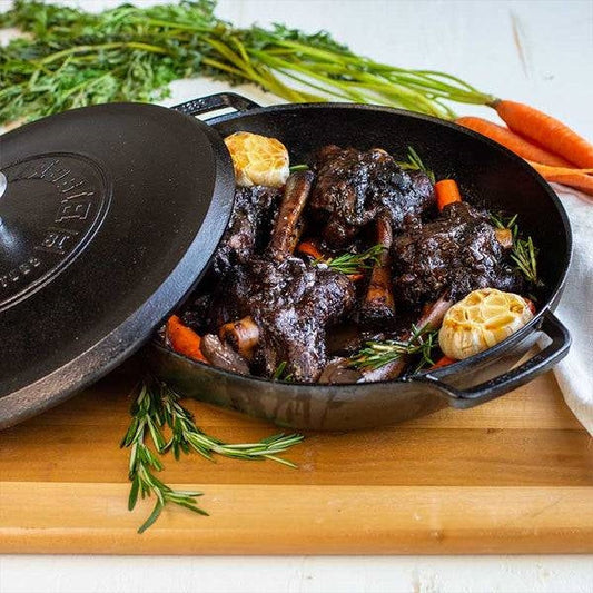 Black 4 Quart Lightweight Cast Iron Braiser Made in USA LuxuryLifeWay Online Store
