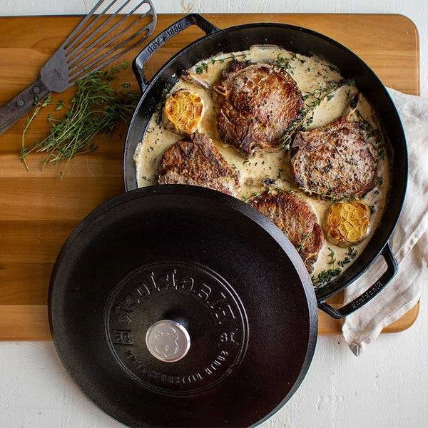 Black 4 Quart Lightweight Cast Iron Braiser Made in USA LuxuryLifeWay Online Store