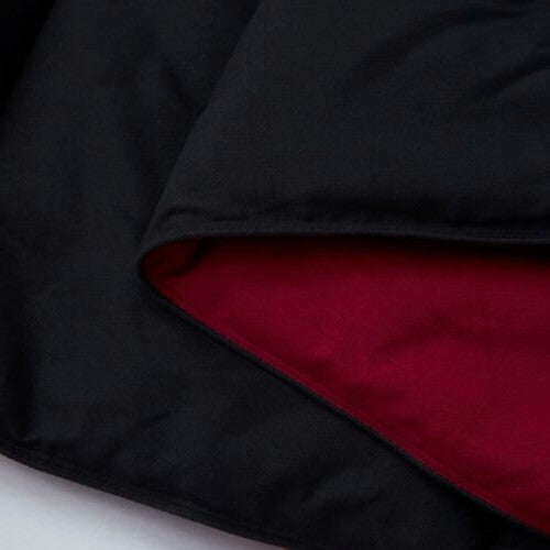 Full/Queen Traditional Microfiber Reversible 3 Piece Comforter Set in Black/Maroon LuxuryLifeWay Online Store