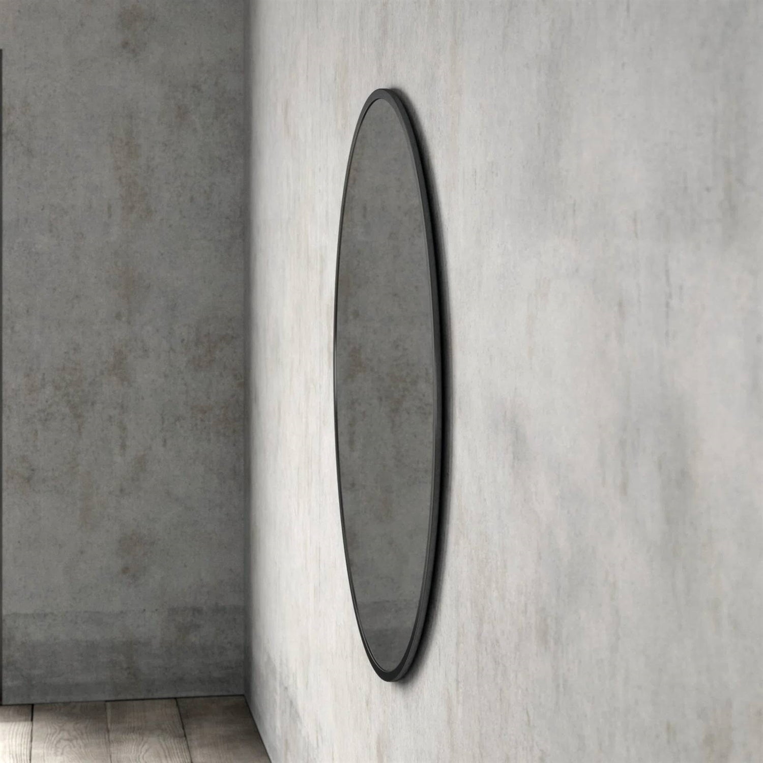 Round 42-inch Wall Mirror in Black - Living Room Bedroom Accent Bathroom Mirror LuxuryLifeWay Online Store