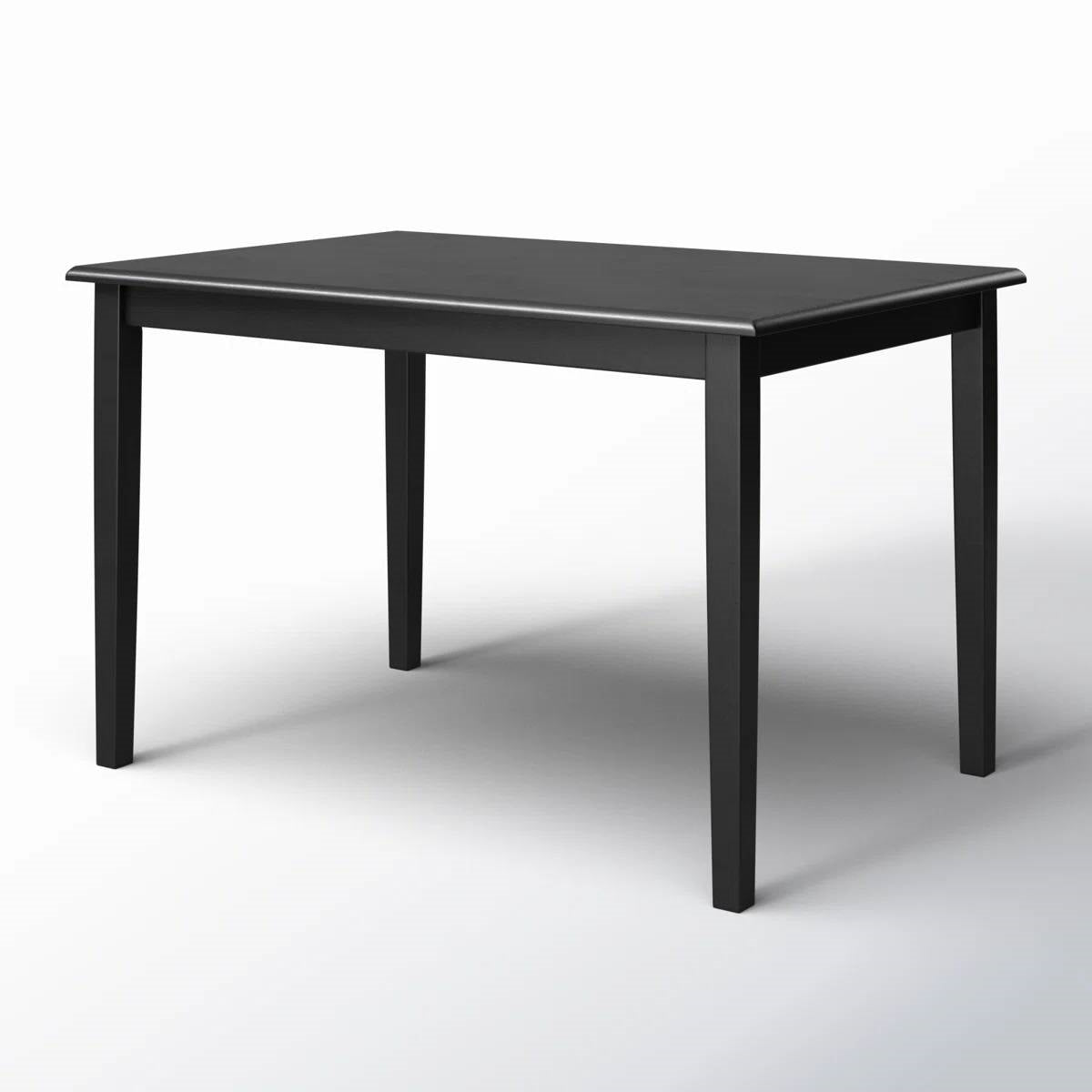 Farmhouse 32 x 48 inch Dining Table in Black Wood Finish LuxuryLifeWay Online Store