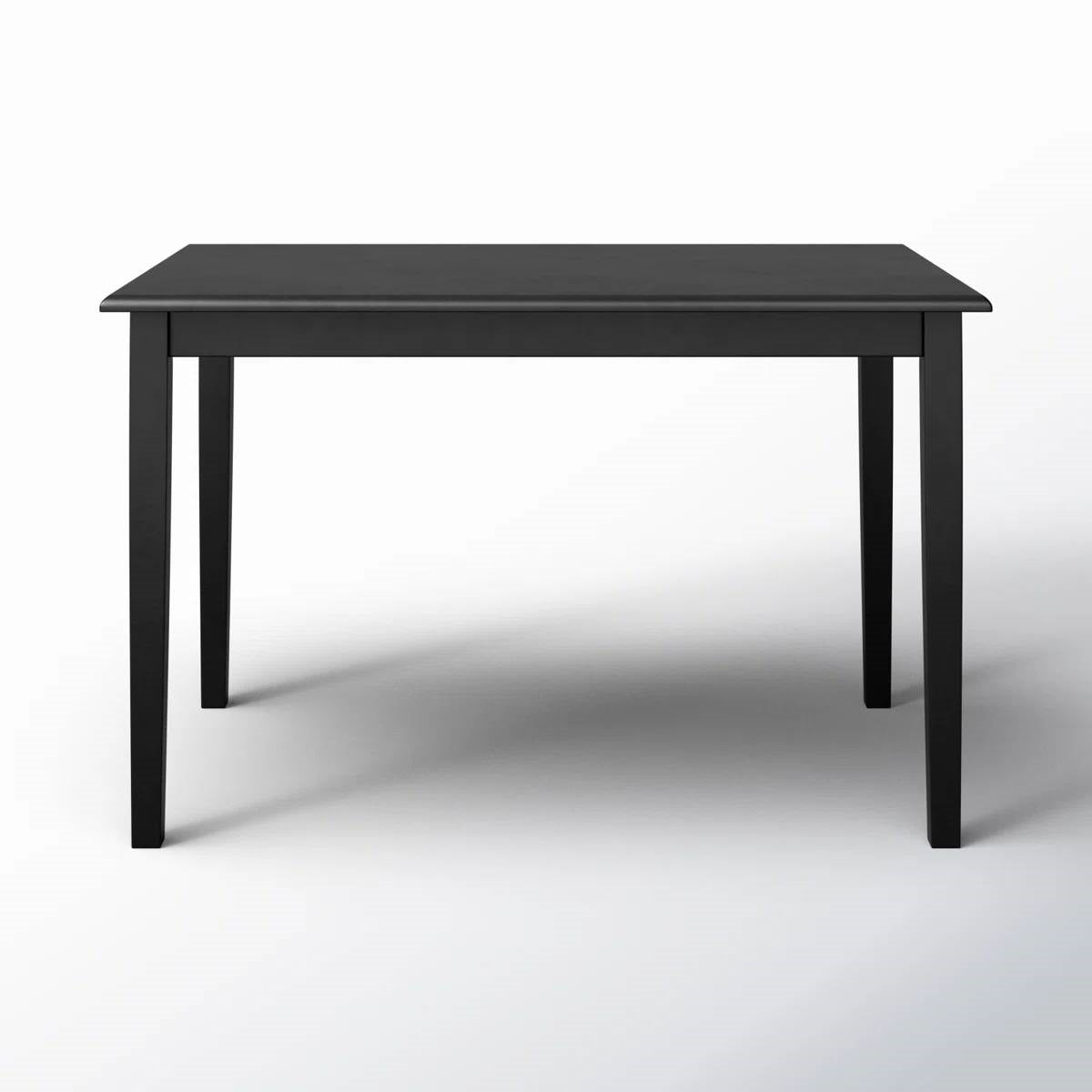 Farmhouse 32 x 48 inch Dining Table in Black Wood Finish LuxuryLifeWay Online Store