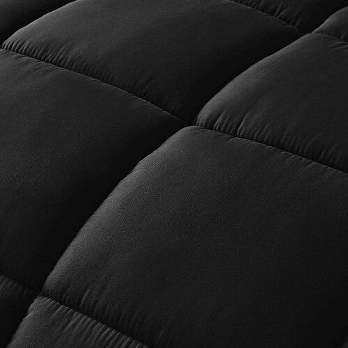 King Size Reversible Microfiber Down Alternative Comforter Set in Black LuxuryLifeWay Online Store