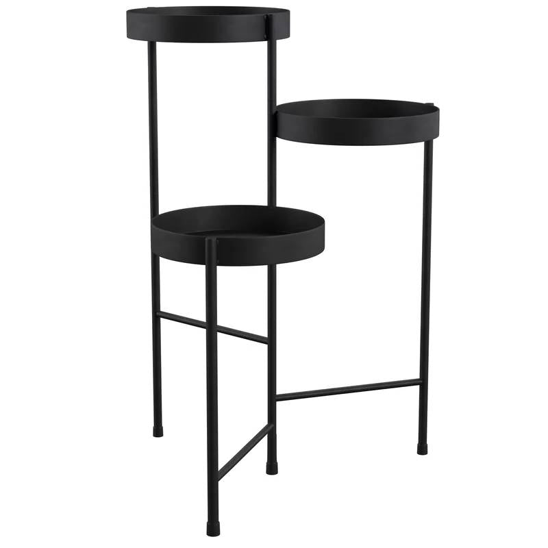 Modern Black Metal 3-Tier Flower Pot Plant Stand LuxuryLifeWay Online Store
