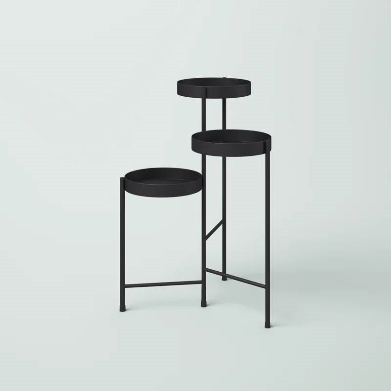 Modern Black Metal 3-Tier Flower Pot Plant Stand LuxuryLifeWay Online Store