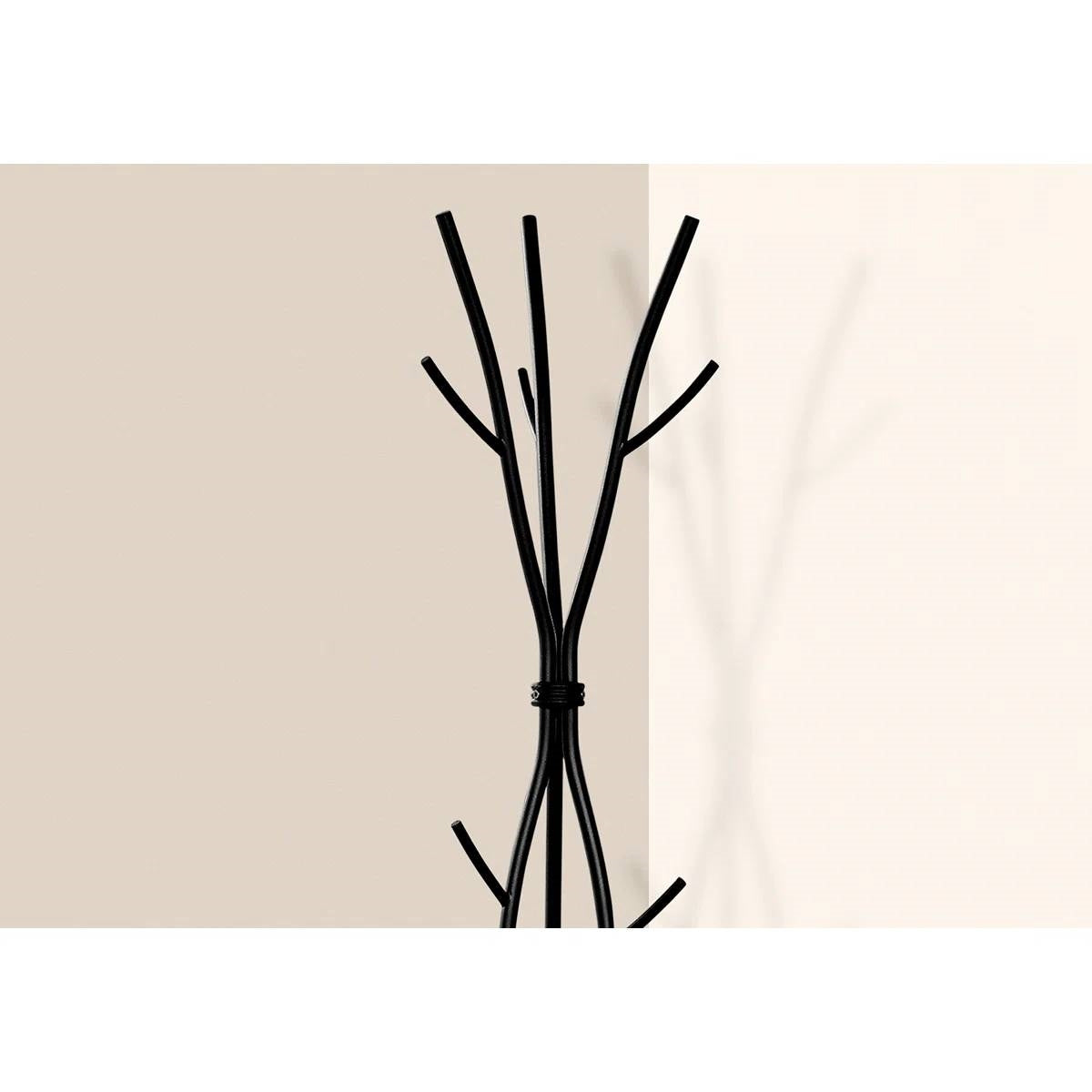 74-inch Freestanding Black Metal Coat Rack Entryway Hall Tree Umbrella Stand LuxuryLifeWay Online Store