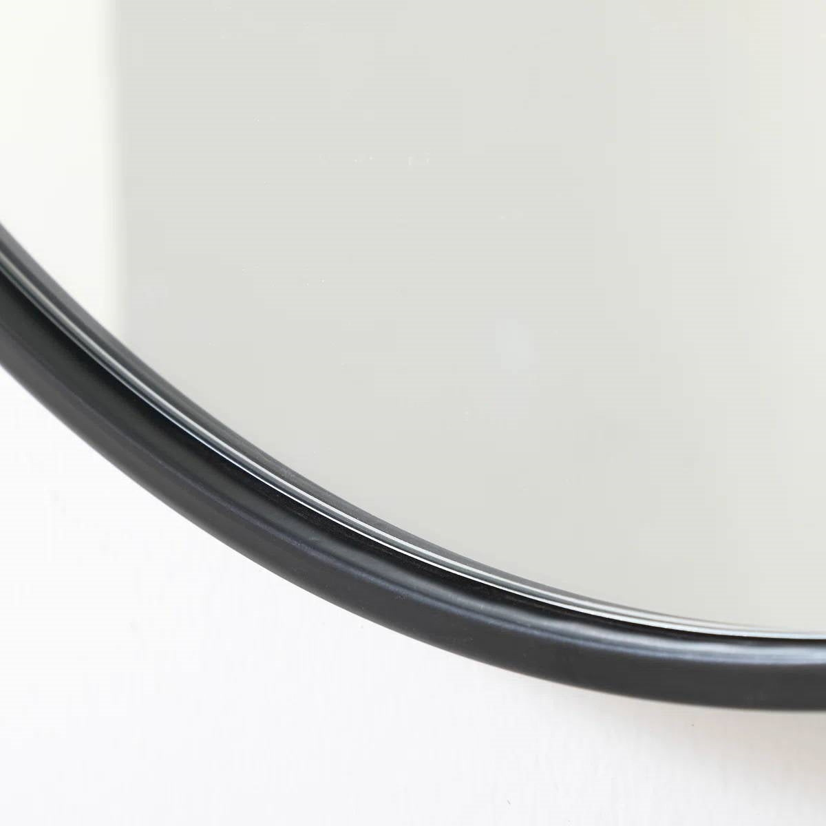 Round 39-inch Wall Mirror in Black - Living Room Bedroom Accent Bathroom Mirror LuxuryLifeWay Online Store