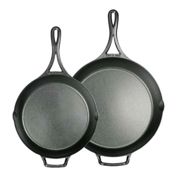 Black 2 Piece Lightweight Cast Iron Skillet Set -  Made in USA LuxuryLifeWay Online Store