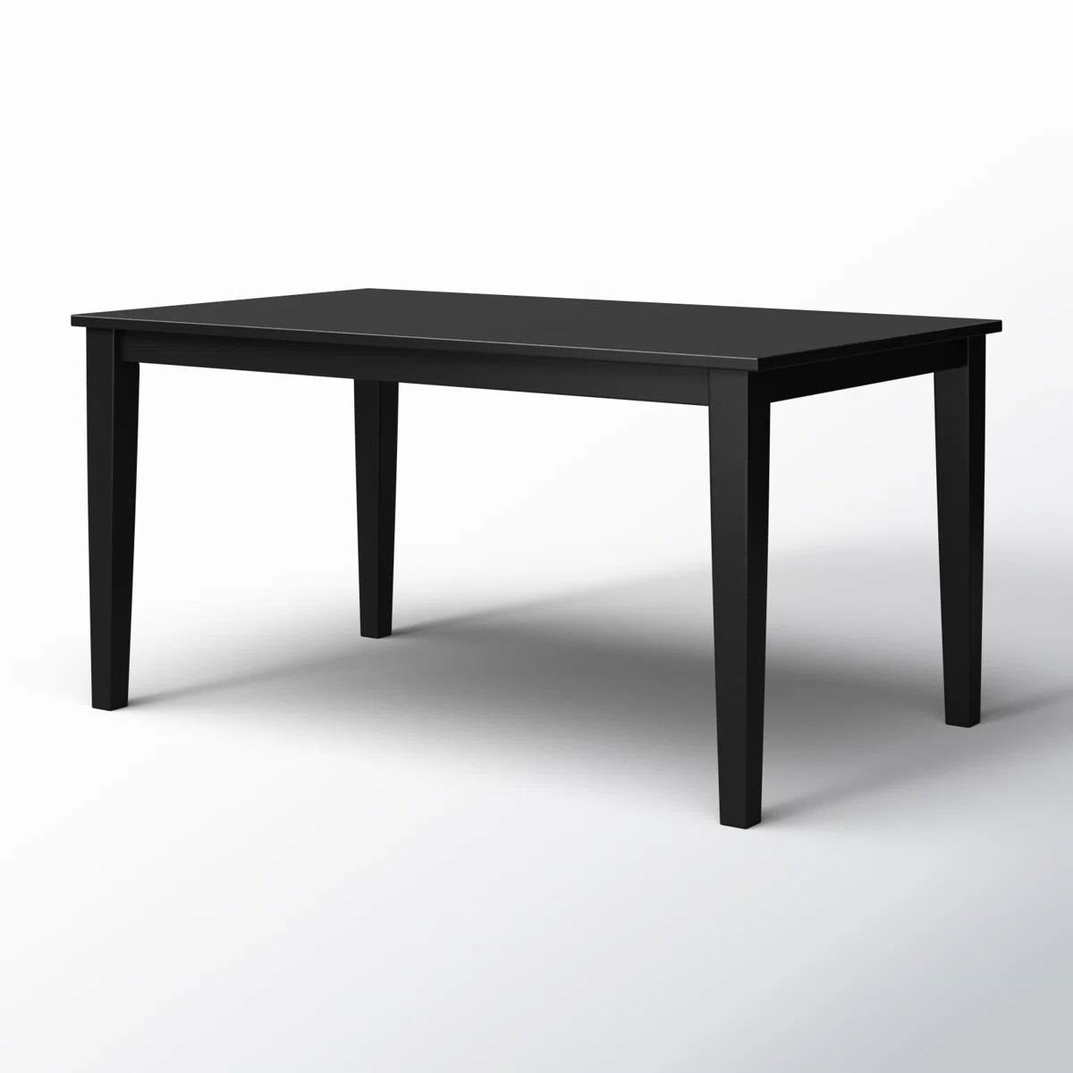 36 x 60 inch Rectangular Dining Table in Black Wood Finish LuxuryLifeWay Online Store