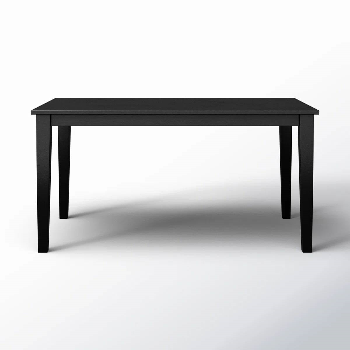 36 x 60 inch Rectangular Dining Table in Black Wood Finish LuxuryLifeWay Online Store
