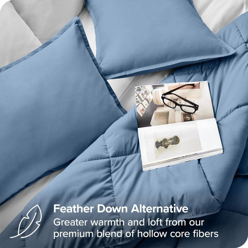 Full/Double Size All Season Super Soft Down Alternative Comforter Set Blue LuxuryLifeWay Online Store