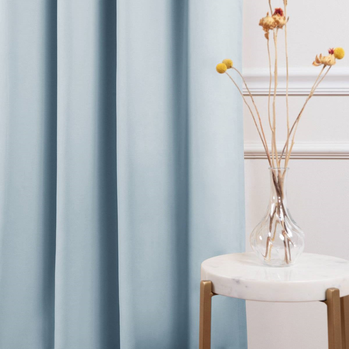 52 x 54 inch Solid Light Blue Thermal Blackout Curtain Panels - Set of 2 LuxuryLifeWay Online Store