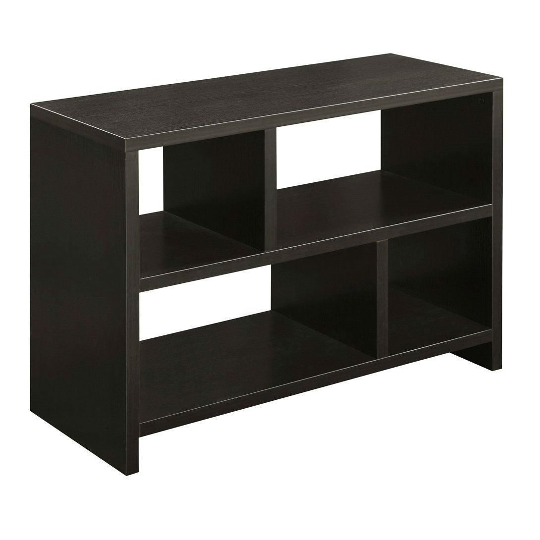 Modern 2-Shelf Bookcase Console Table in Espresso Wood Finish LuxuryLifeWay Online Store