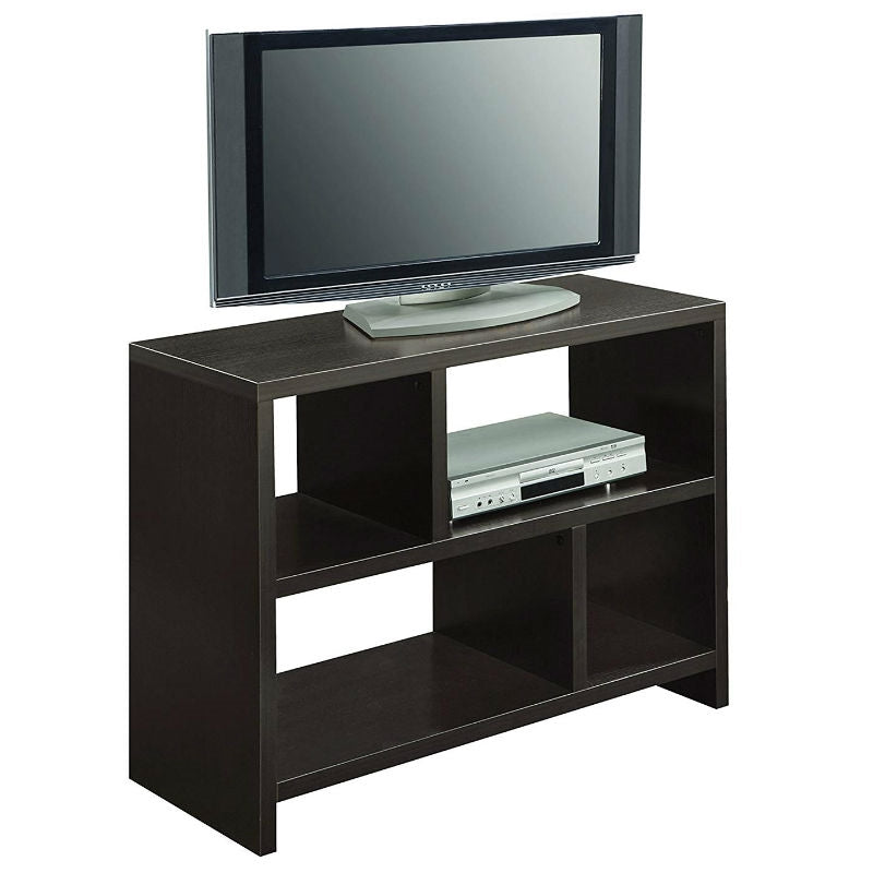 Modern 2-Shelf Bookcase Console Table in Espresso Wood Finish LuxuryLifeWay Online Store
