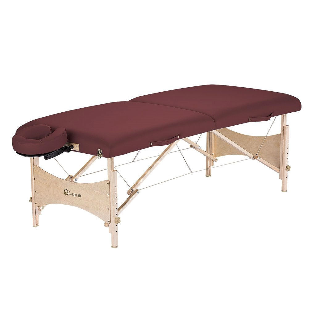 Burgundy Portable Massage Table with Adjustable Headrest and Carry Case LuxuryLifeWay Online Store