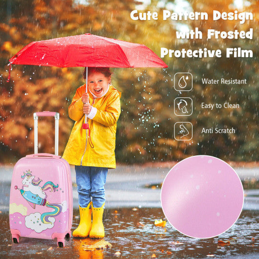 2 Pieces 18 Inch Kids Luggage Set with 12 Inch Backpack LuxuryLifeWay Online Store