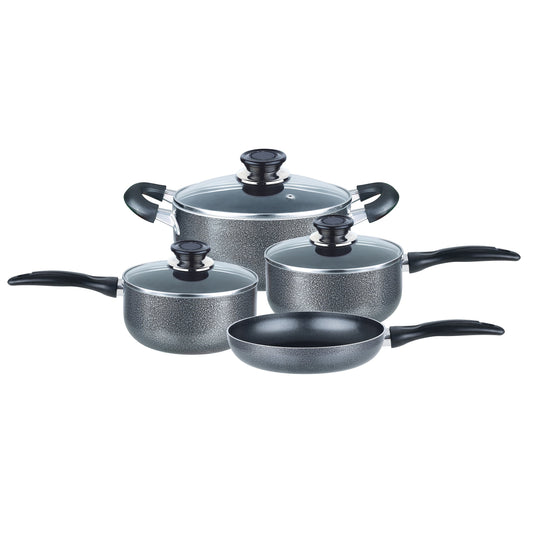 Brentwood 7 Piece Nonstick Aluminum Cookware Set in Granite LuxuryLifeWay Online Store