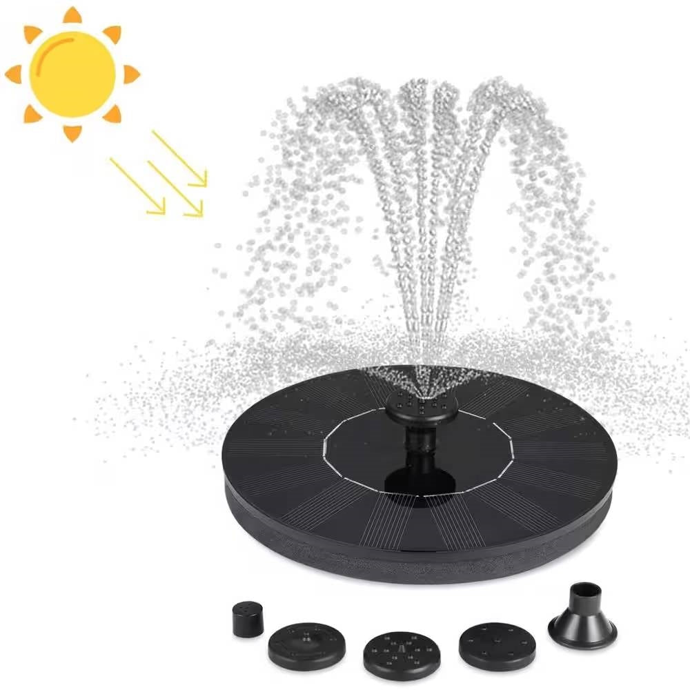 Solar Powered Birdbath to Water Fountain Kit with 4 Nozzle Heads LuxuryLifeWay Online Store