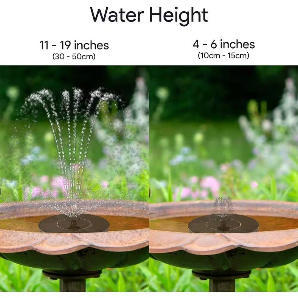 Solar Powered Birdbath to Water Fountain Kit with 4 Nozzle Heads LuxuryLifeWay Online Store