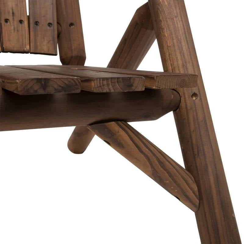 Adirondack Patio 2 Chair Lounger with Center Coffee Table Brown LuxuryLifeWay Online Store