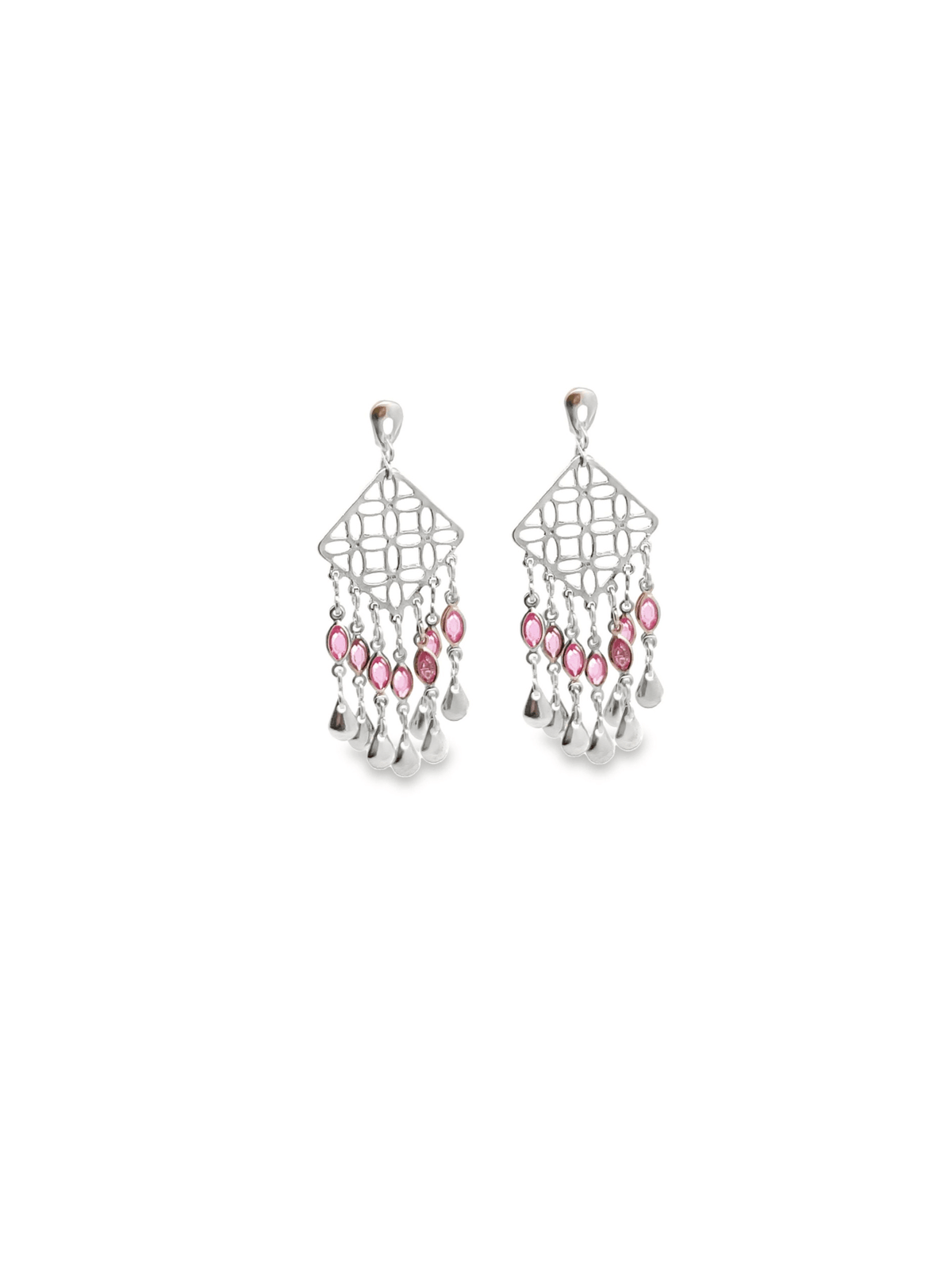 Rhodium Dreamcatcher Chandelier Earrings LuxuryLifeWay Online Store