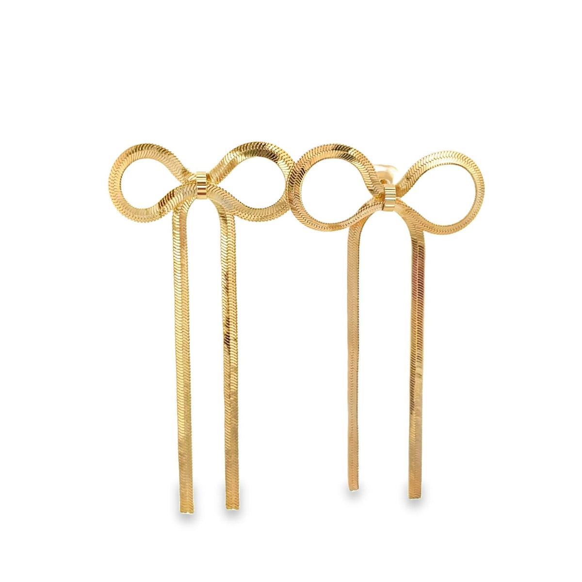 Herringbone Ribbon Drop Earrings (K239A) LuxuryLifeWay Online Store