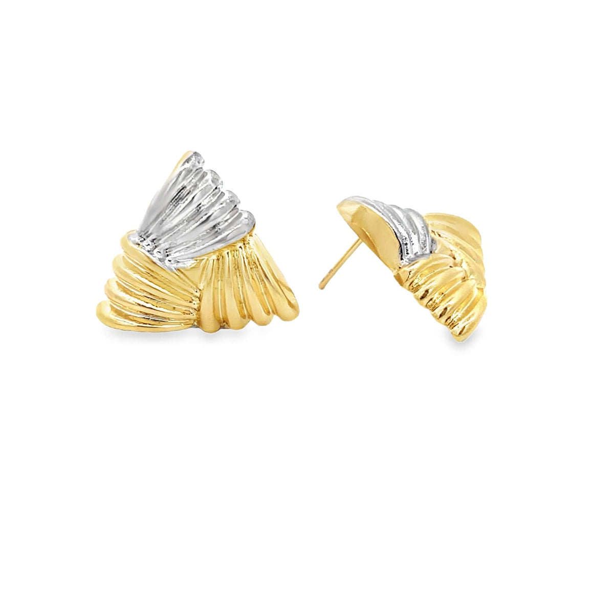 Woven Textured Triangle Earrings (L445B) LuxuryLifeWay Online Store
