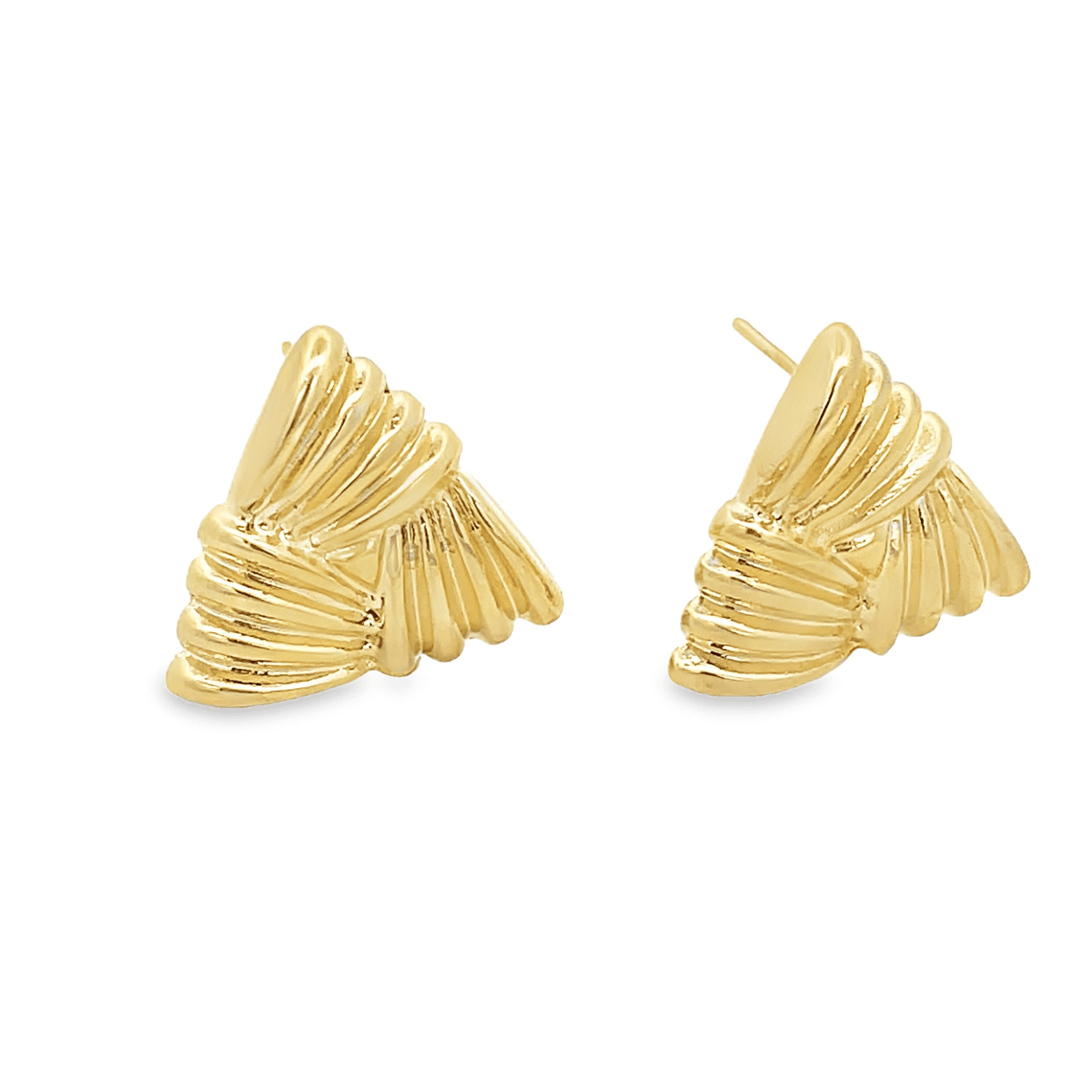 Woven Textured Triangle Earrings (L445B) LuxuryLifeWay Online Store
