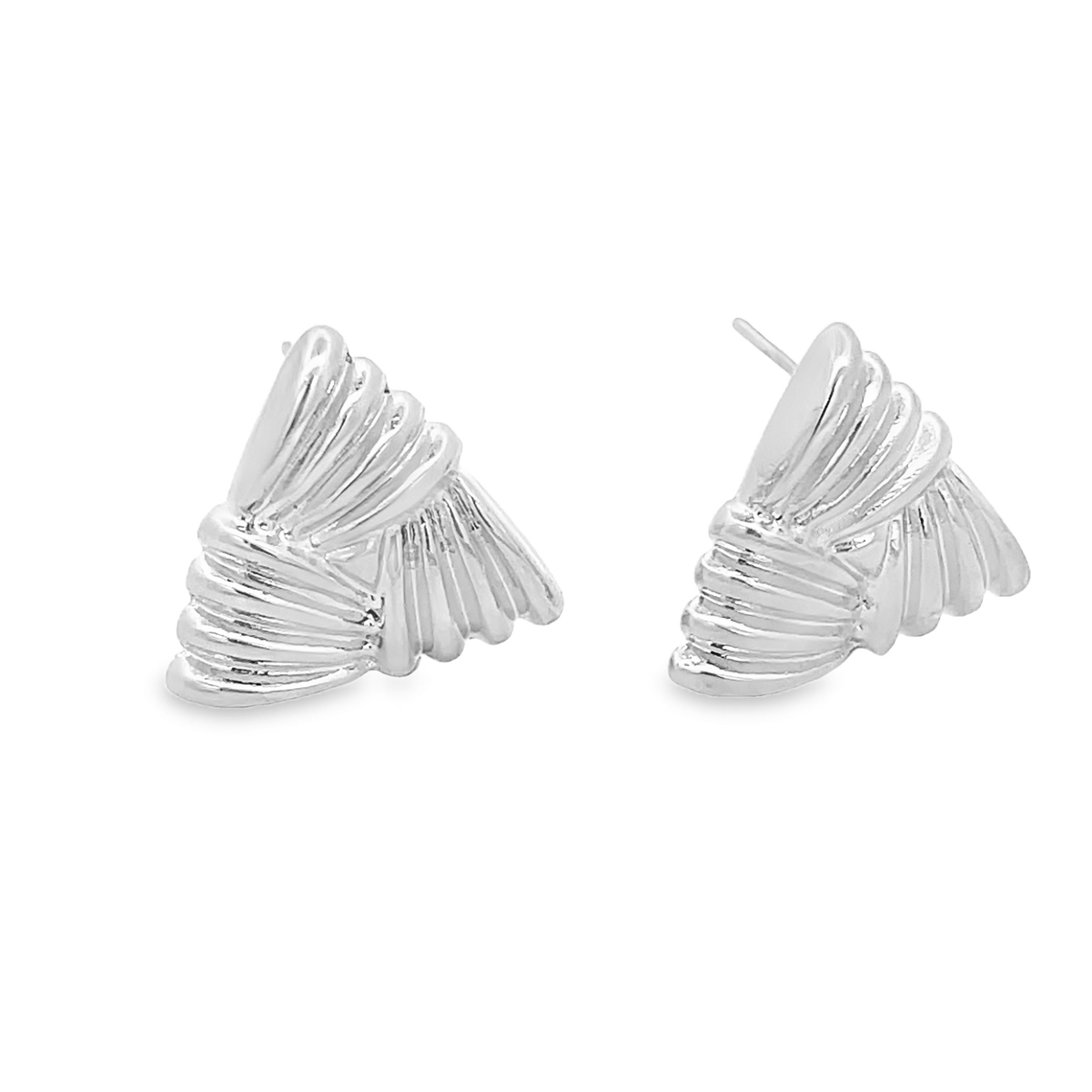 Woven Textured Triangle Earrings (L445B) LuxuryLifeWay Online Store