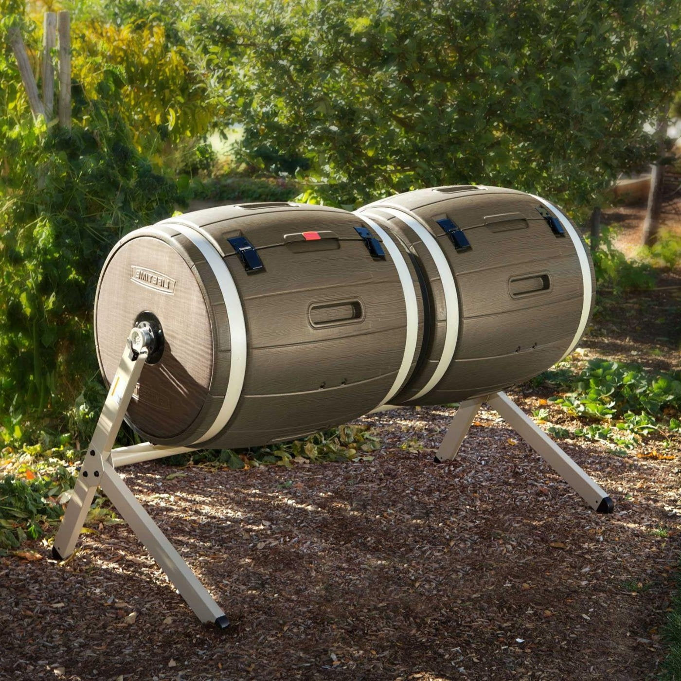 100-Gallon Compost Bin Tumbler Double Rotating Composter LuxuryLifeWay Online Store