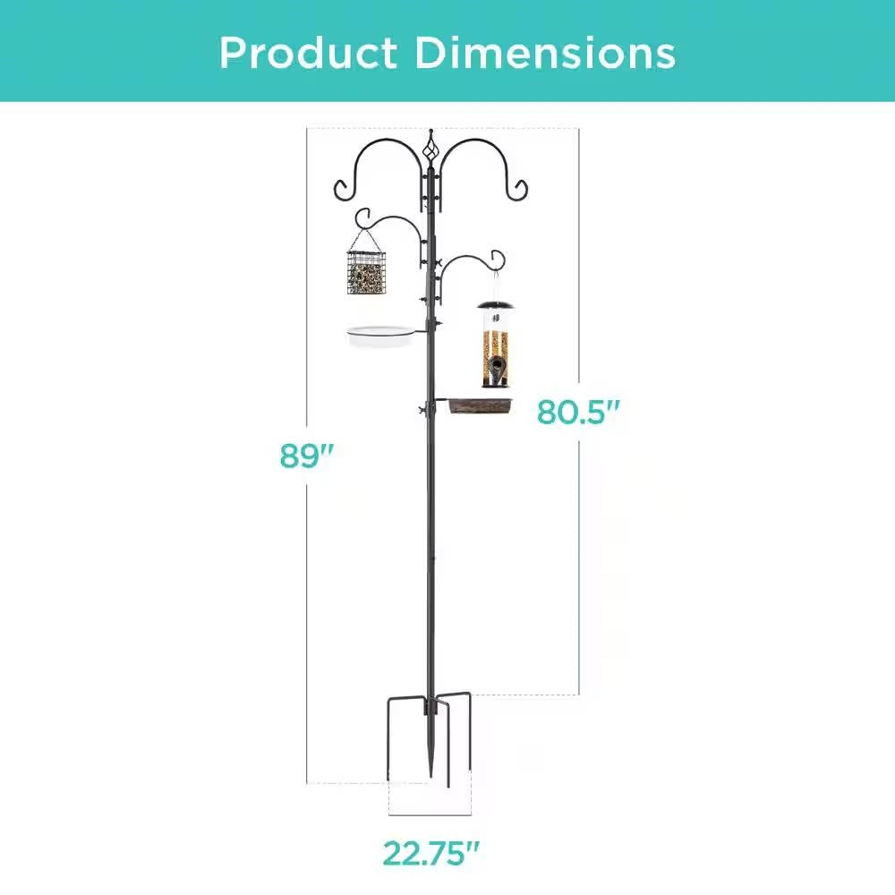 Complete Bird Feeder Set with Bronze Metal Stand Suet Water Bowl Tube and Tray LuxuryLifeWay Online Store