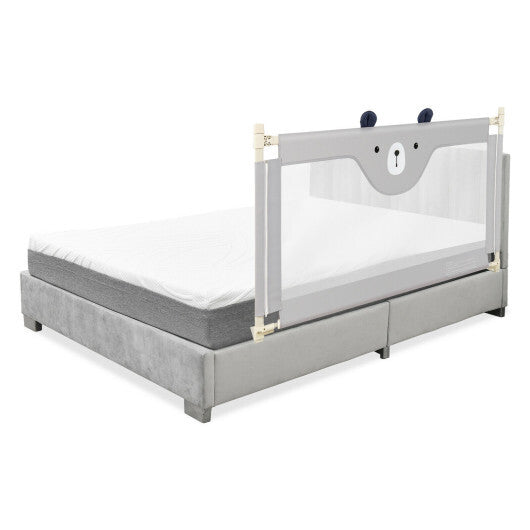 Vertical Lifting Baby Bedrail Guard with Lock-Gray LuxuryLifeWay Online Store