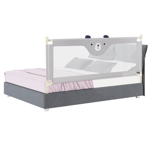 Vertical Lifting Baby Bedrail Guard with Lock-Gray LuxuryLifeWay Online Store