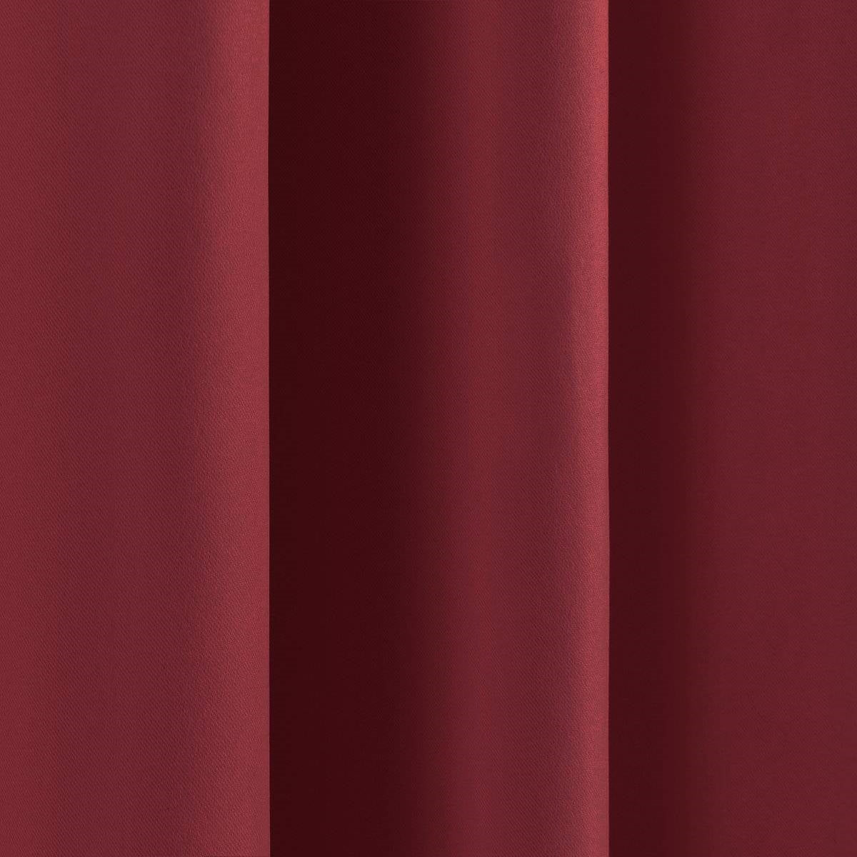 52 x 96 inch Solid Burgundy Red Thermal Blackout Curtain Panels - Set of 2 LuxuryLifeWay Online Store