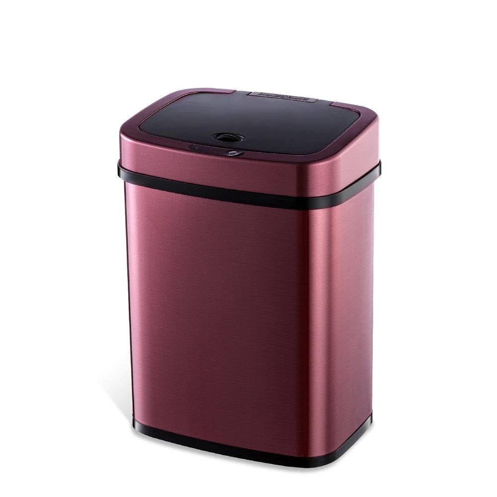 3-Gallon Motion Sensor Touchless Stainless Steel Trash Can in Burgundy Copper LuxuryLifeWay Online Store