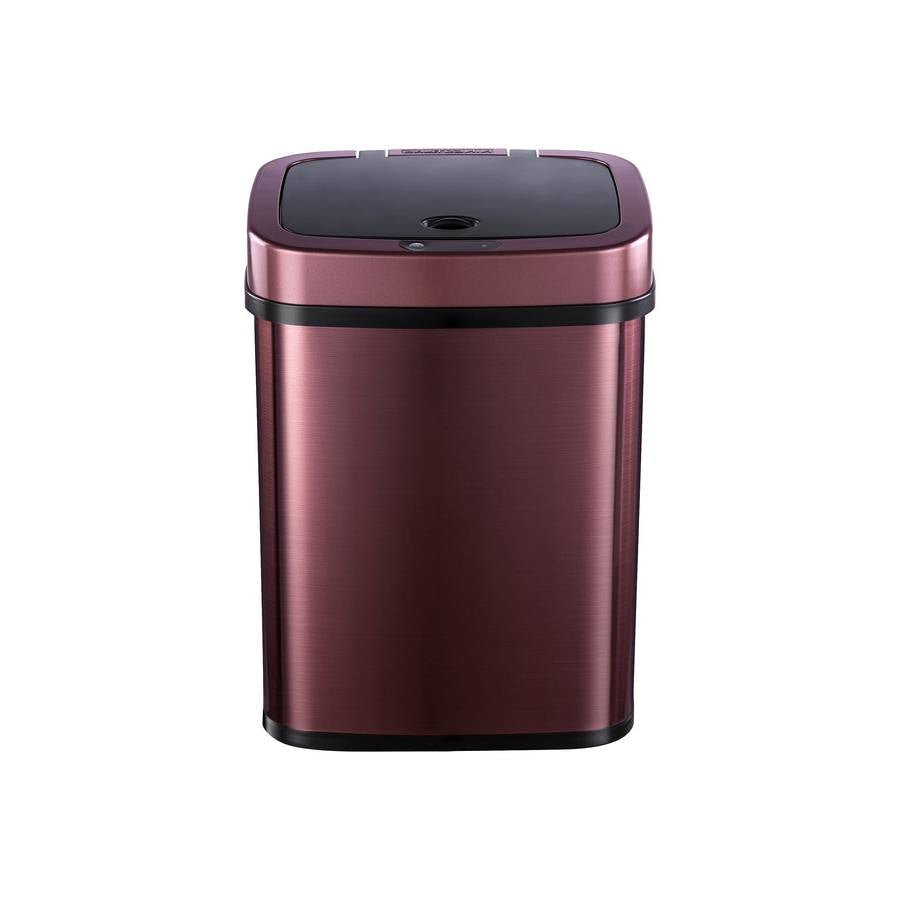3-Gallon Motion Sensor Touchless Stainless Steel Trash Can in Burgundy Copper LuxuryLifeWay Online Store