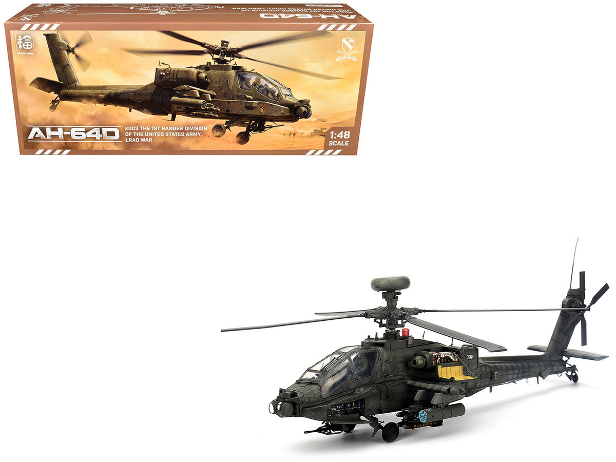 Hughes AH-64D Apache Longbow Helicopter "Charlie Company 1st Battalion 227th Aviation Regiment 1st Cavalry Division Operation Iraqi Freedom" (2003) United States Army 1/48 Diecast Model by Bless Wing LuxuryLifeWay Online Store