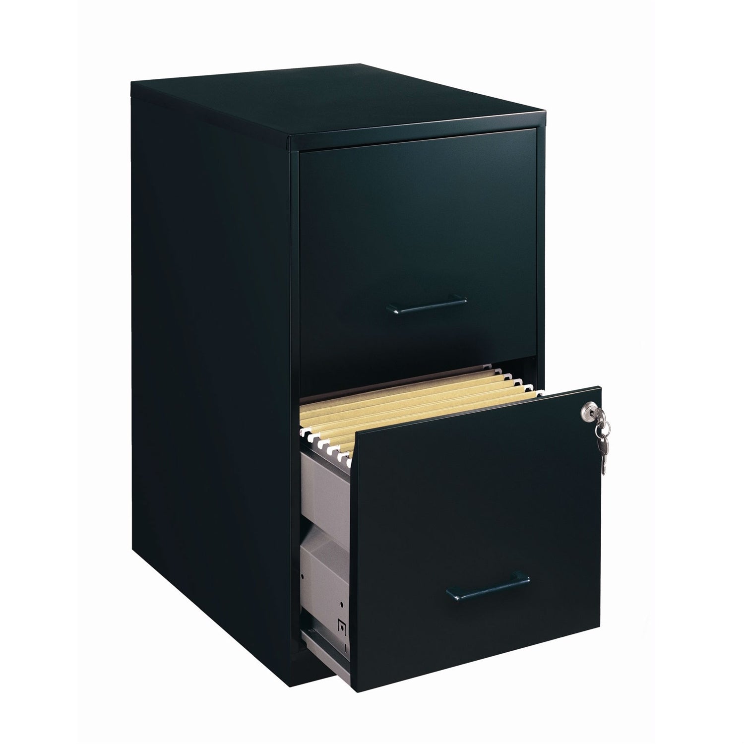 Black Metal 2-Drawer Vertical Filing File Cabinet - Made in USA LuxuryLifeWay Online Store