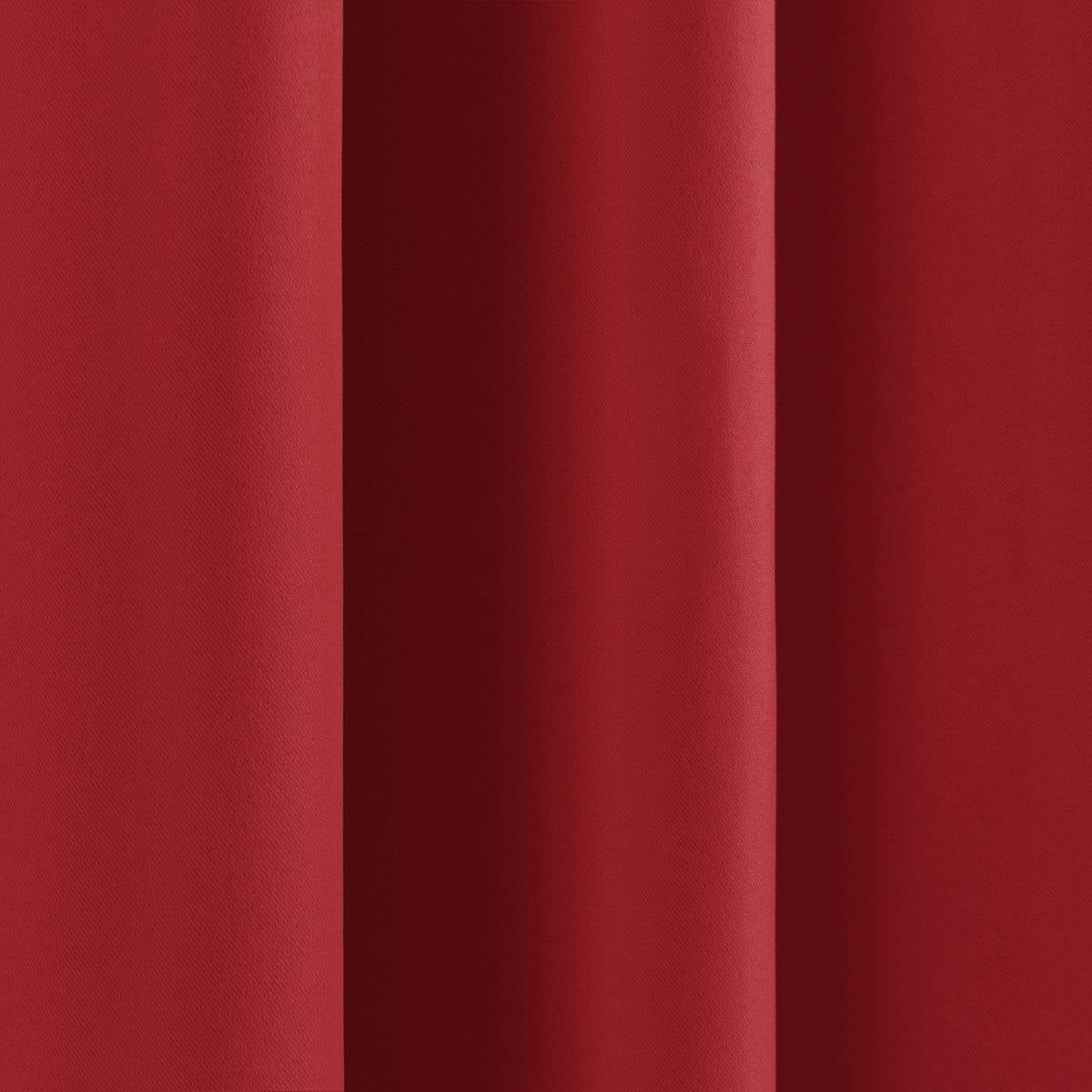 52 x 96 inch Solid Red Thermal Blackout Curtain Panels - Set of 2